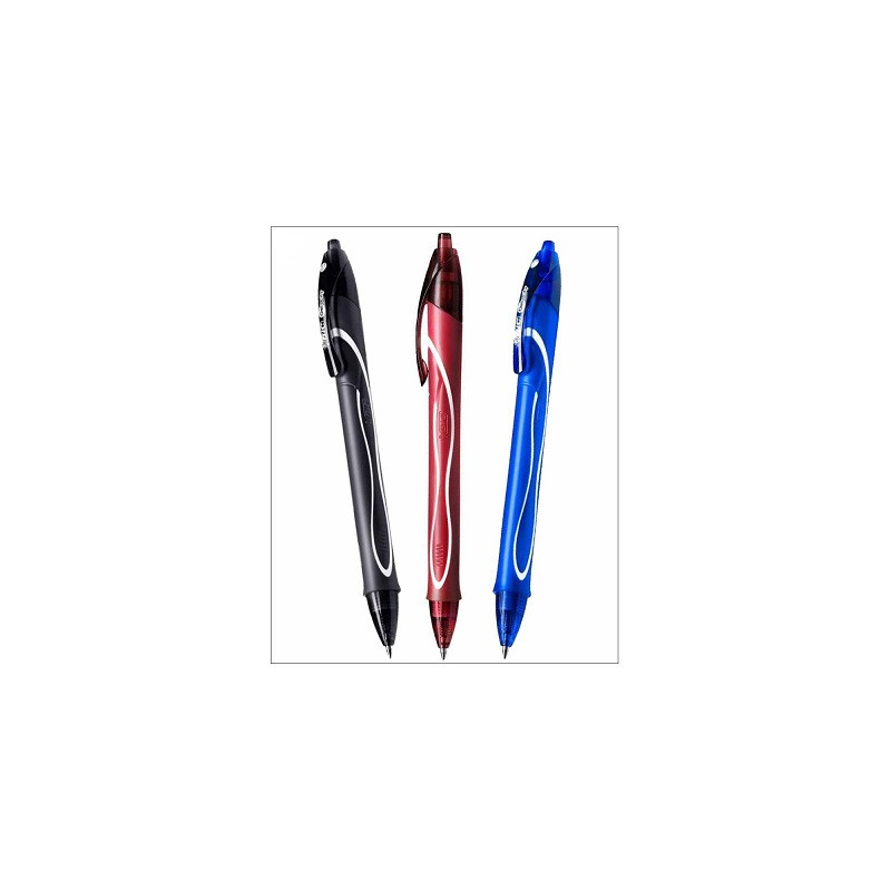 Penna a scatto Bic Gel Gelocity quick dry rossa