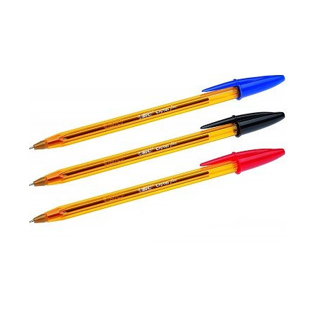 Penna Bic Cristal fine fusto arancio nera
