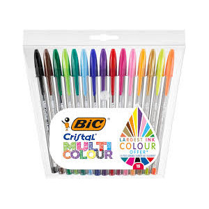 Penna Bic Cristal Large 1,6 multicolor 15pz assortiti offerta