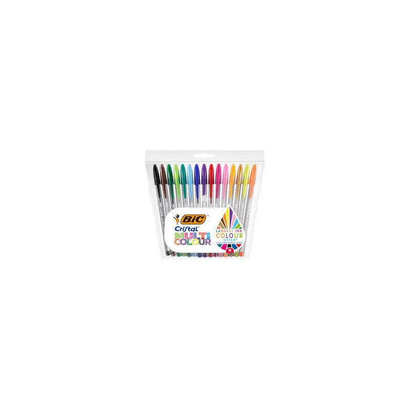 Penna Bic Cristal Large 1,6 multicolor 15pz assortiti offerta