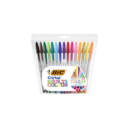 Penna Bic Cristal Large 1,6 multicolor 15pz assortiti offerta
