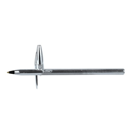 Penna Bic Cristal Shine Silver colore scrittura nero