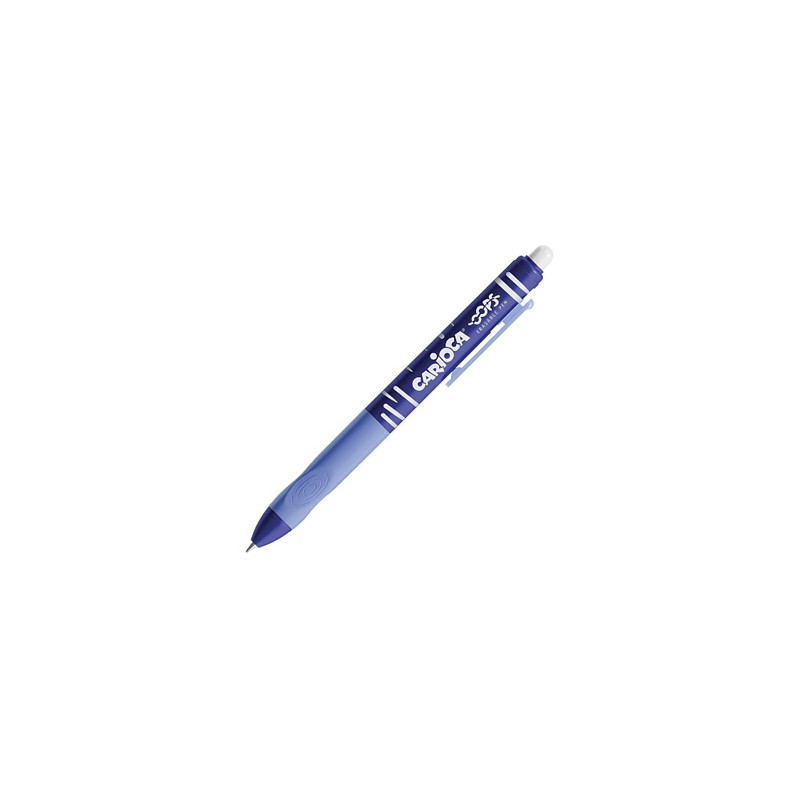 Penna cancellina Carioca Oops a scatto blu ricaricabile