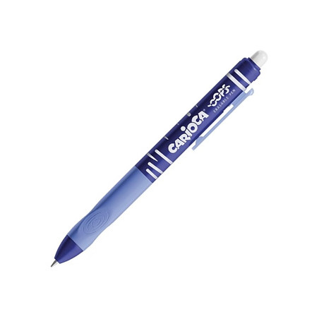 Penna cancellina Carioca Oops a scatto blu ricaricabile