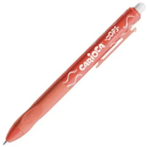 Penna cancellina Carioca Oops a scatto rosso ricaricabile