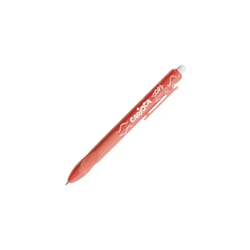Penna cancellina Carioca Oops a scatto rosso ricaricabile