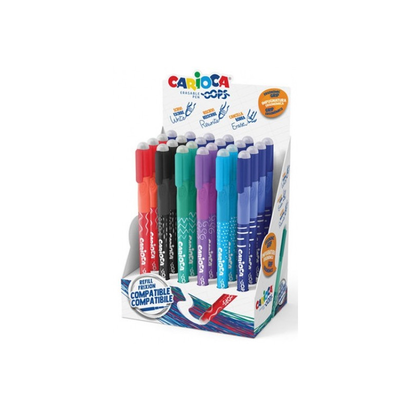 Penna cancellina Carioca Oops verde ricaricabile