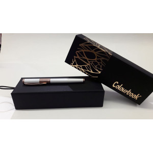 Penna colourbook roller Montale biano/rosa