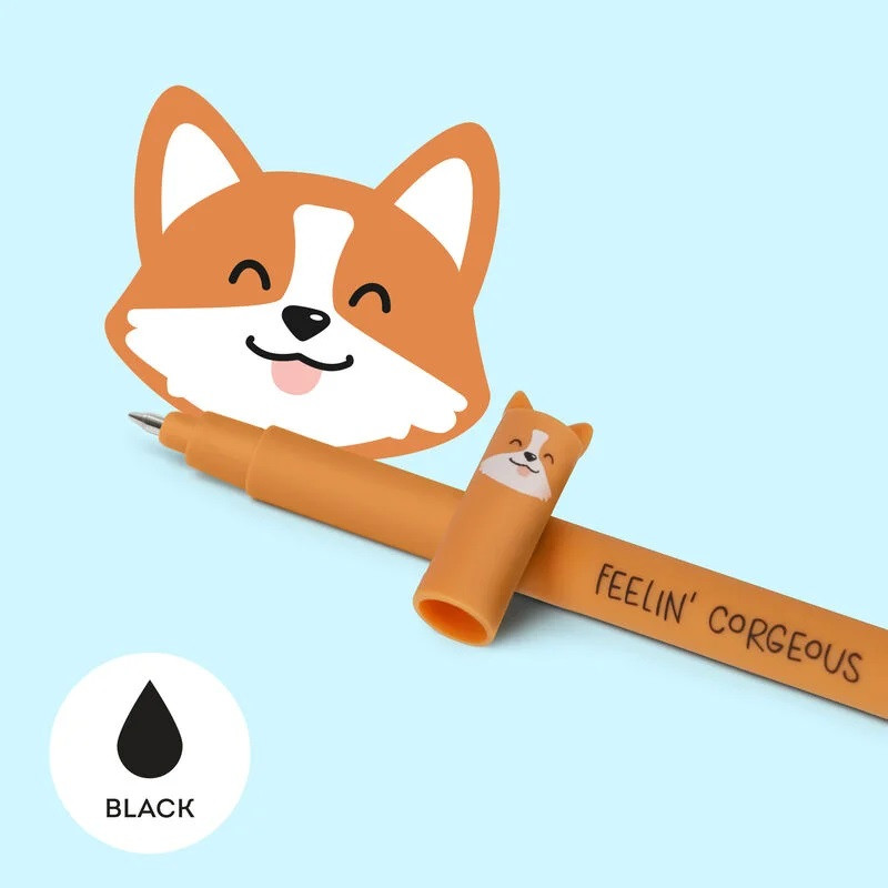 Penna Gel Cancellabile - Erasable Pen Corgi Legami