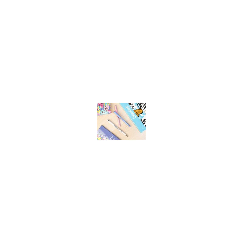 Penna gel cancellotta abstract Colourbook blu A+B