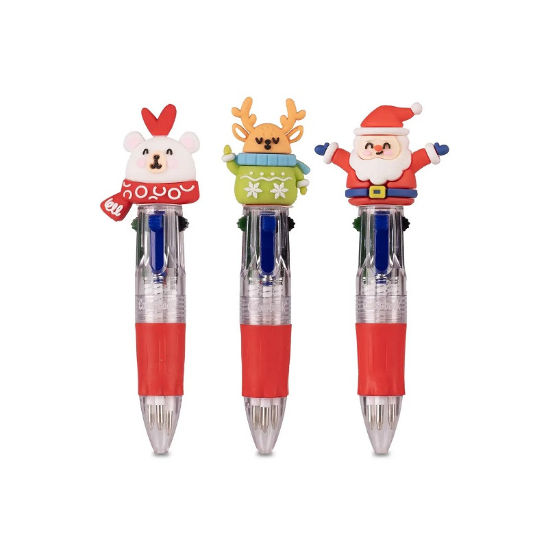 Penna mini 4 colori  Natale Colourbook
