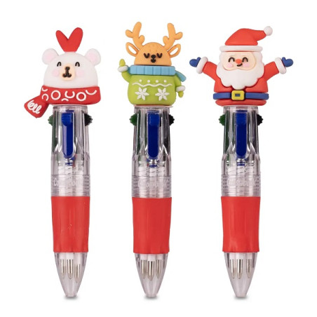 Penna mini 4 colori  Natale Colourbook