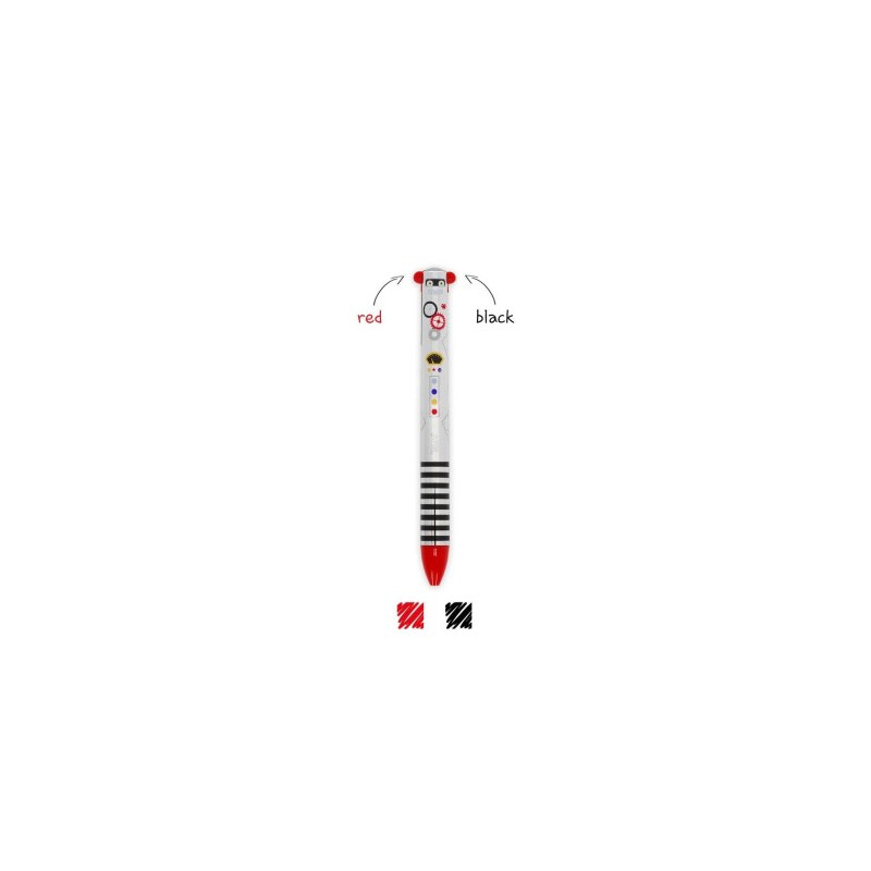 Penna two-color ballpoint pen robot Legami