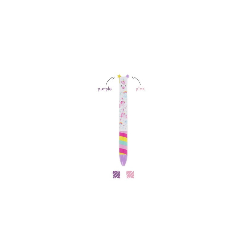 Penna two-color ballpoint pen unicorno Legami