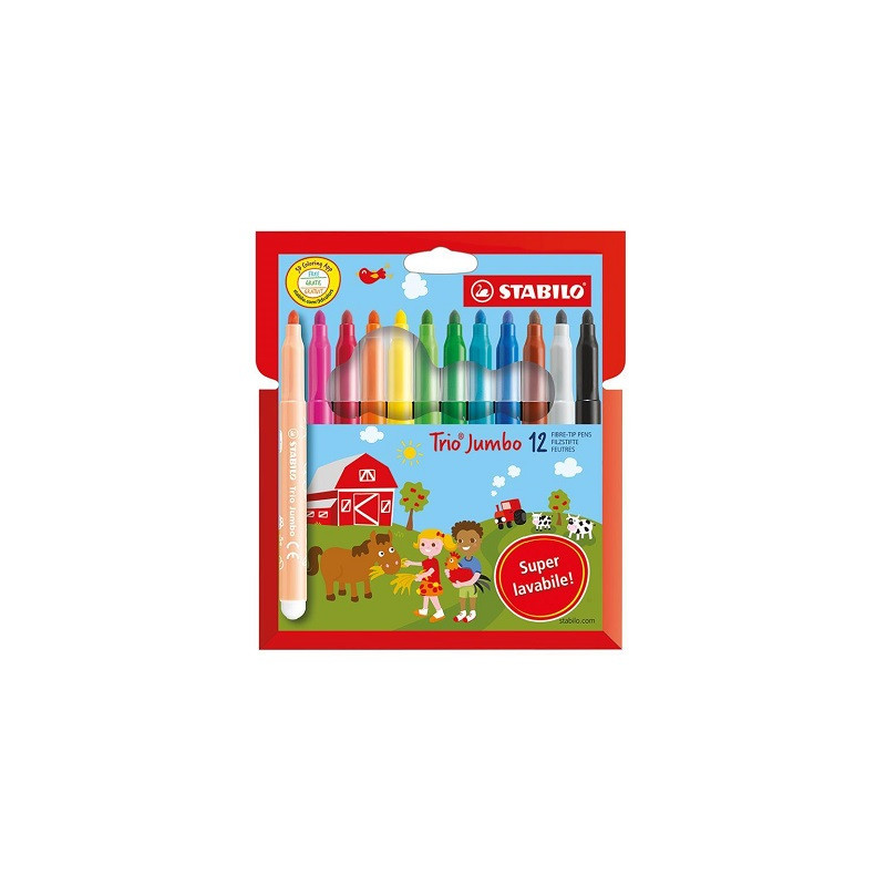 Pennarelli Jumbo Trio Stabilo a 12pz