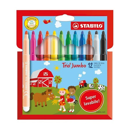 Pennarelli Jumbo Trio Stabilo a 12pz
