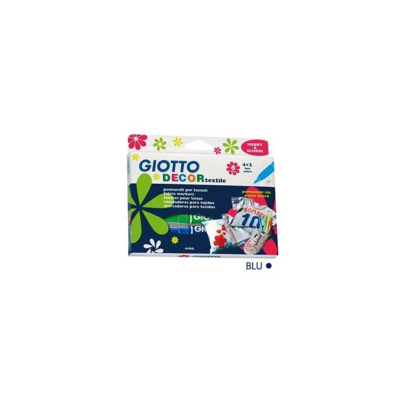 Pennarelli per tessuto Giotto Decor Textile blu per tessuto