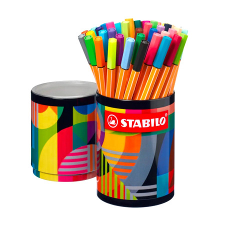 Pennarelli Stabilo Pen 68 Barattolo Arty 45 Colori di cui 6 Fluorescenti