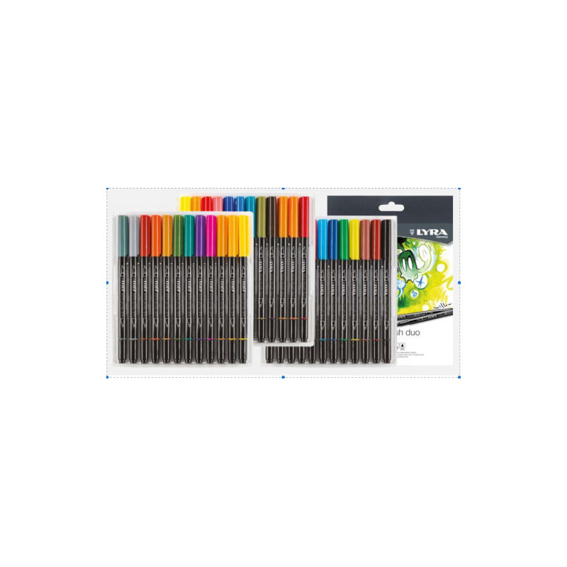 Pennarello doppia punta Aqua Brush Duo Lyra 36pz assortiti