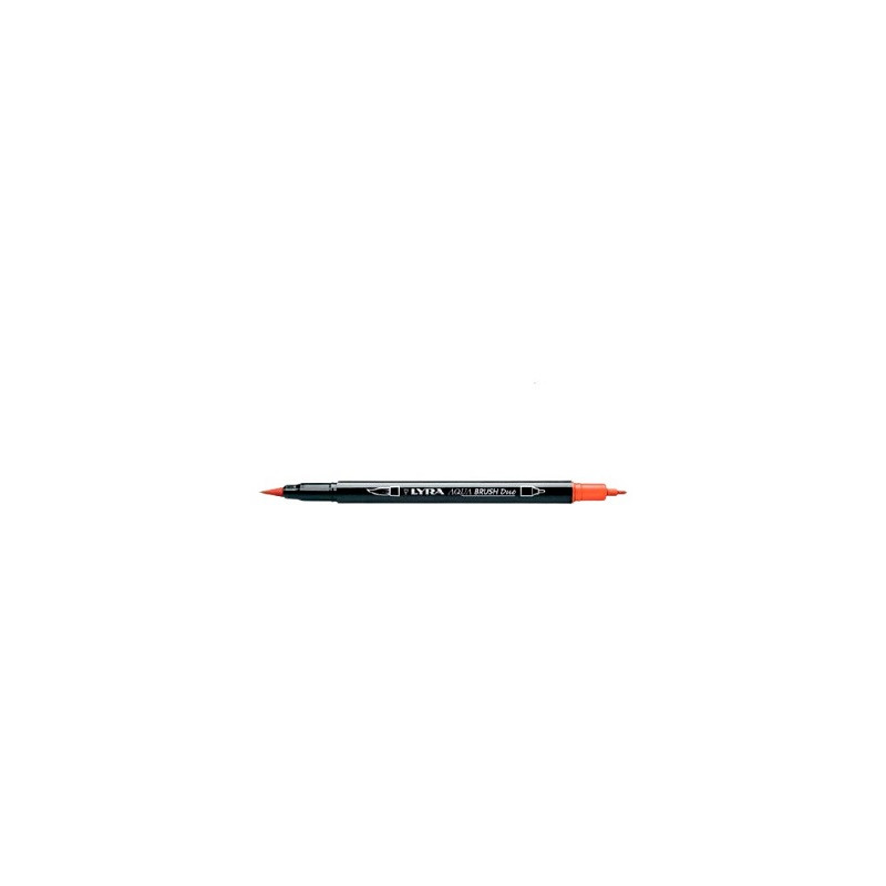 Pennarello doppia punta Aqua Brush Duo Lyra Colore: Arancio permanente