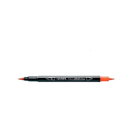 Pennarello doppia punta Aqua Brush Duo Lyra Colore: Arancio permanente