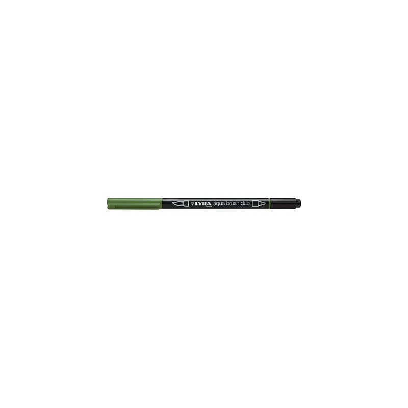 Pennarello doppia punta Aqua Brush Duo Lyra Colore: Verde Oliva