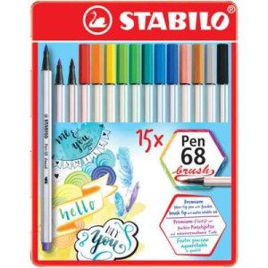 Pennarello Stabilo Pen 68 Brush 15pz