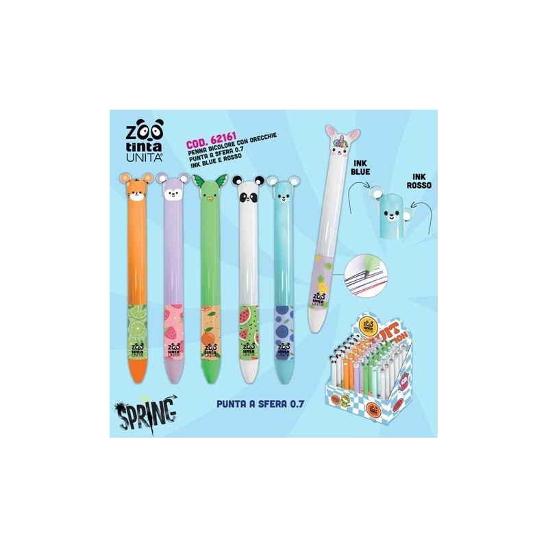 Penne bicolore con orecchie ink blu/rosso  TINTAUNITA