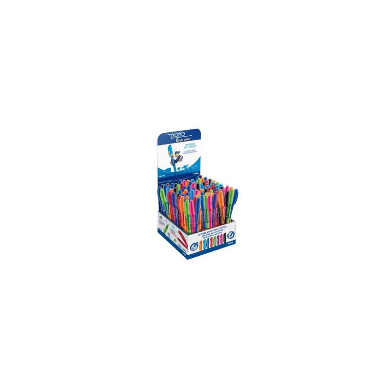 Penne sf tratto uno grip vari colori (il tappo non si perde mai)