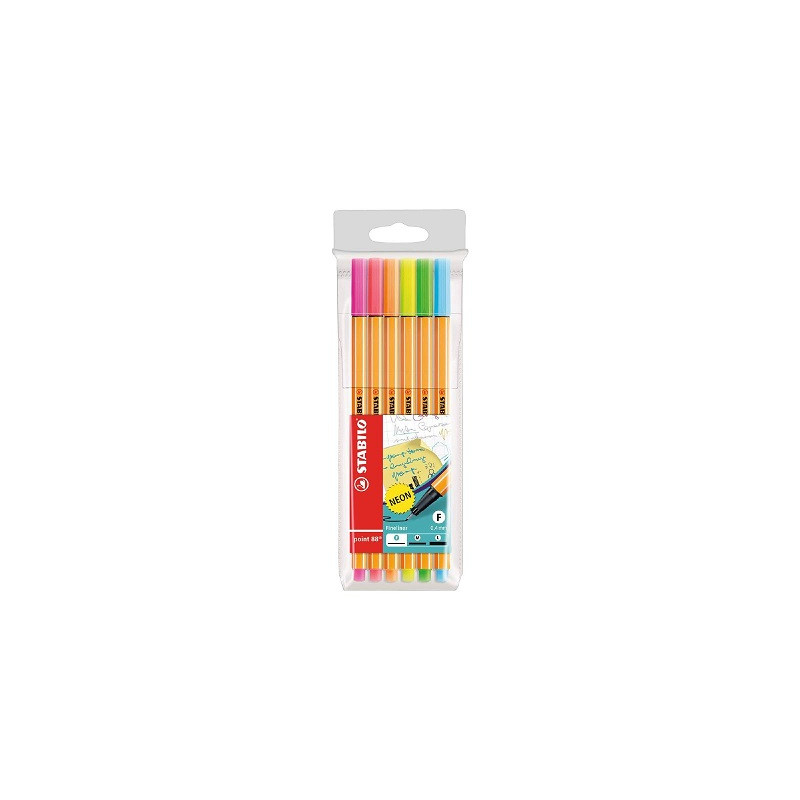 Penne Stabilo point 88 fineliner Astuccio 6pz