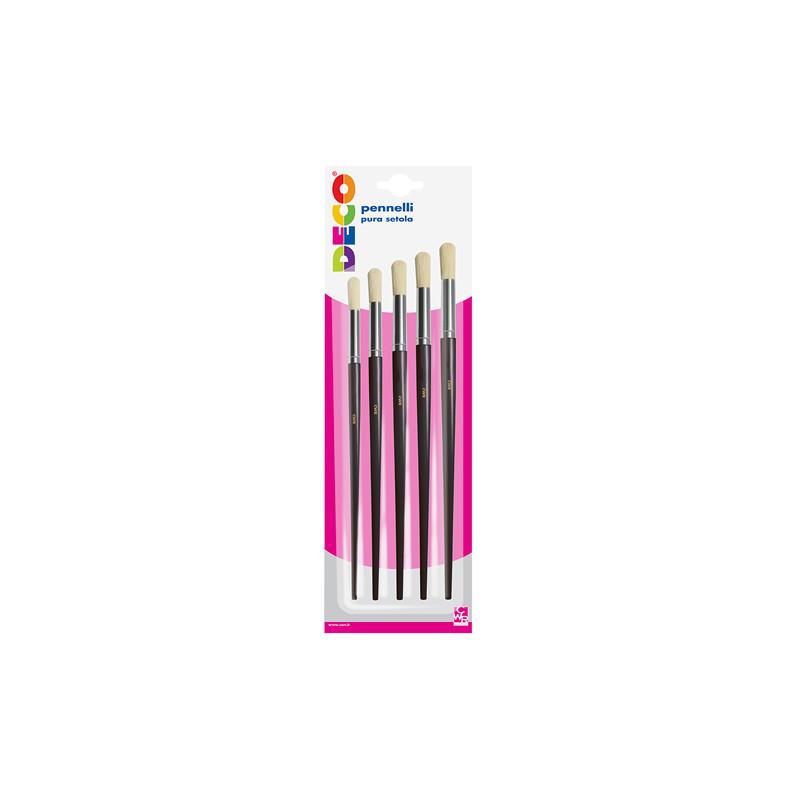 Pennelli in set 5pz tondi