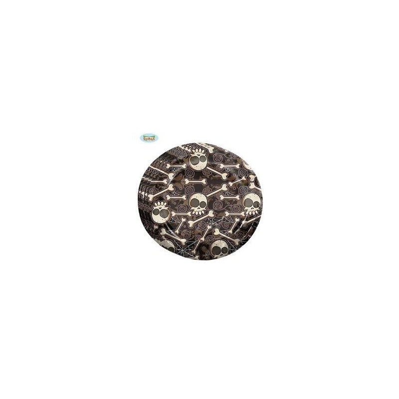 Piatti Teschi Happy halloween 23 CM 8pz