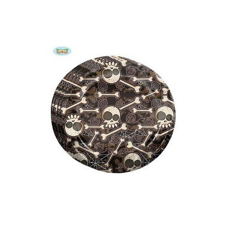 Piatti Teschi Happy halloween 23 CM 8pz