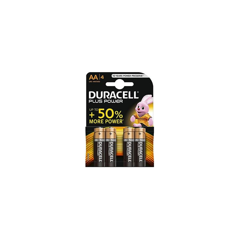 Pile stilo AA duracell plus 4pz offerta