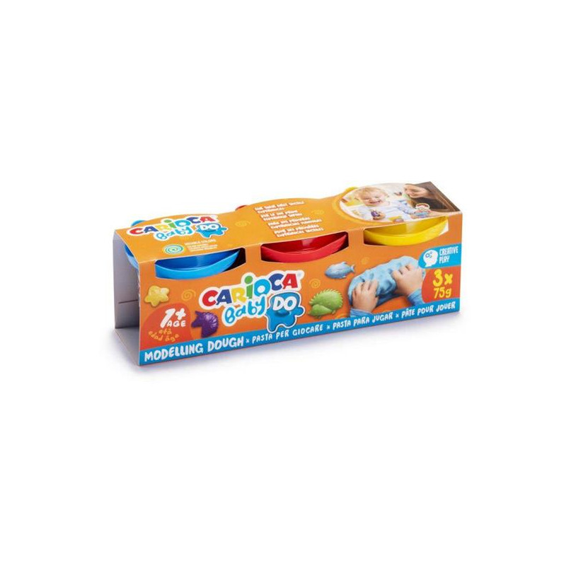 Plastilina Baby dough 3x75gr Carioca