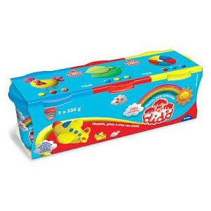 Plastilina Didò tris azzurro-viola-rosa