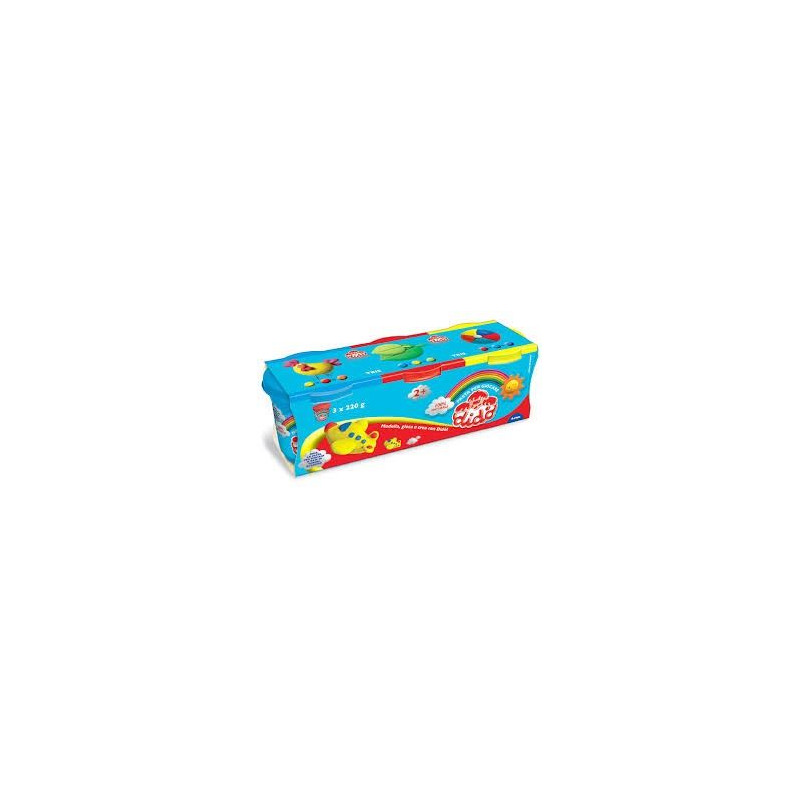 Plastilina Didò tris azzurro-viola-rosa