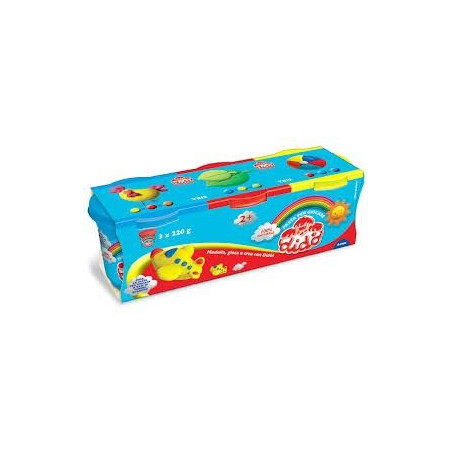 Plastilina Didò tris azzurro-viola-rosa