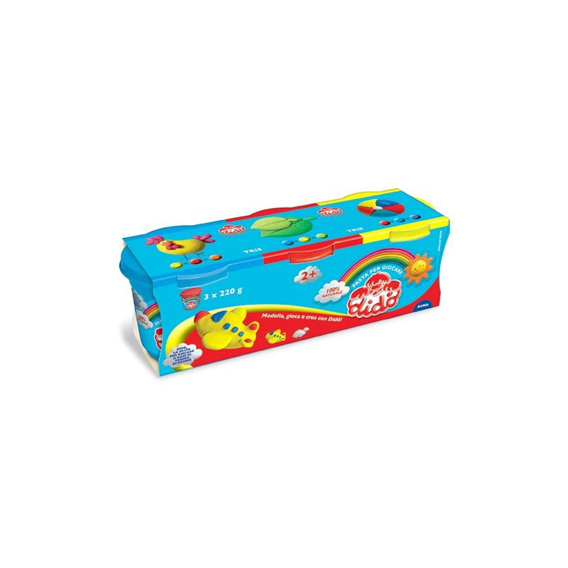 Plastilina Didò tris giallo-rosso-azzurro