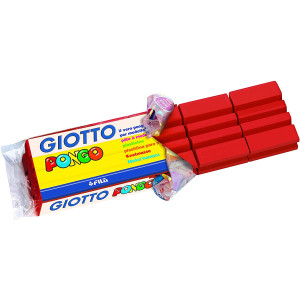 Plastilina giotto pongo rossa da 350gr