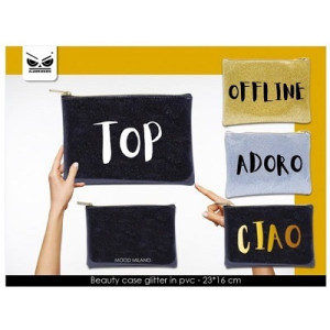 Pochette Astuccio bustina beauty glitter