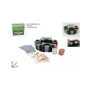 Poker chips 100 in latta 2 mazzi carta