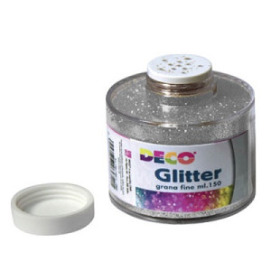 Porporina GLITTER argento A GRANA FINE ML.150