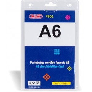 Porta badge 101x159mm A6 verticale 10pz