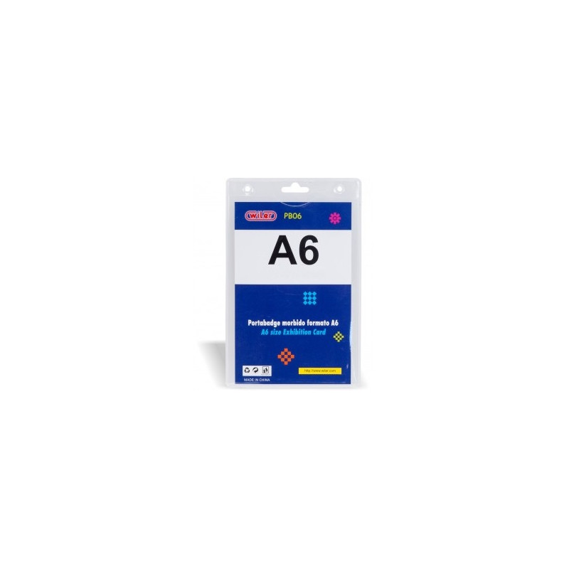 Porta badge 101x159mm A6 verticale 10pz