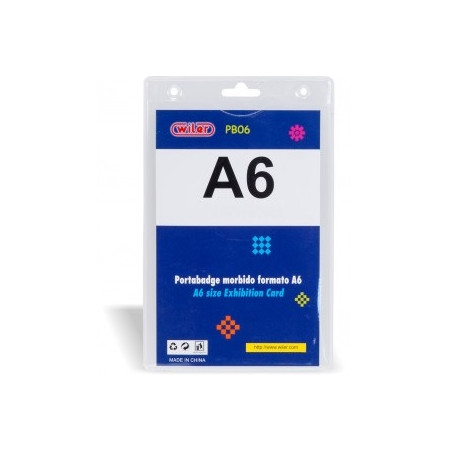 Porta badge 101x159mm A6 verticale 10pz