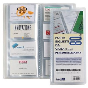 Porta biglietti da visita 4 tasche 80posti