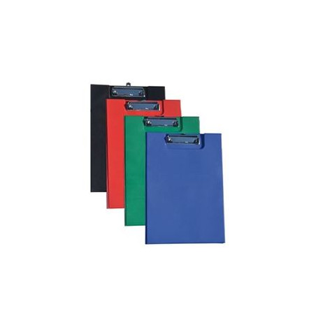 Porta blocco con molla con patta rosso in similpelle