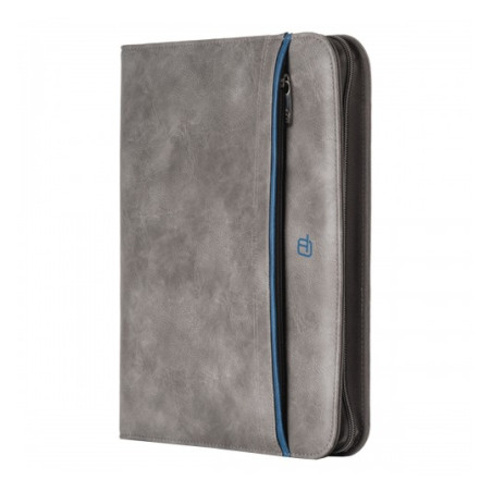 Porta blocco in ecopelle in Tempo blue gate grigio fumo