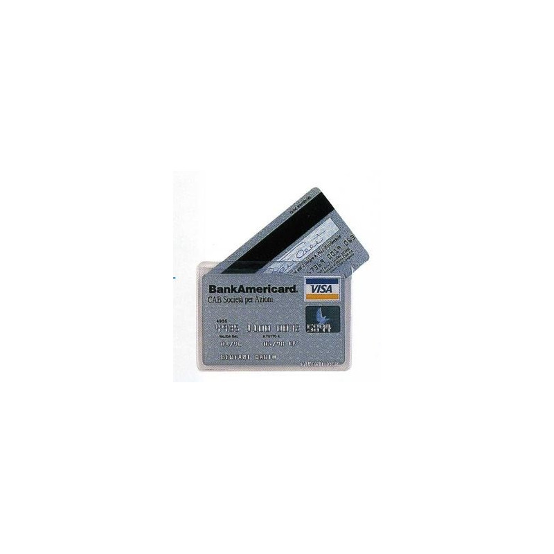 Porta card trasparenti a 2 spazi 50pz